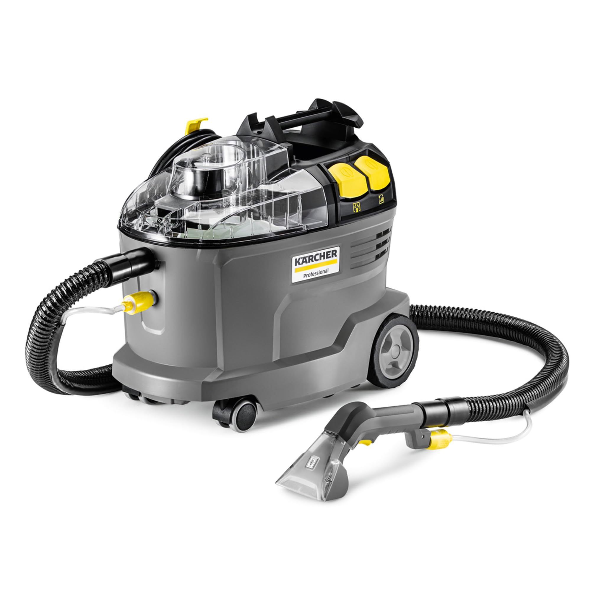 Waschsauger Puzzi 8/1 für Polster und textile Flächen kurze Polsterdüse 2-in-1 Behälter Sprüh-/Saugschlauch 9,7 kg