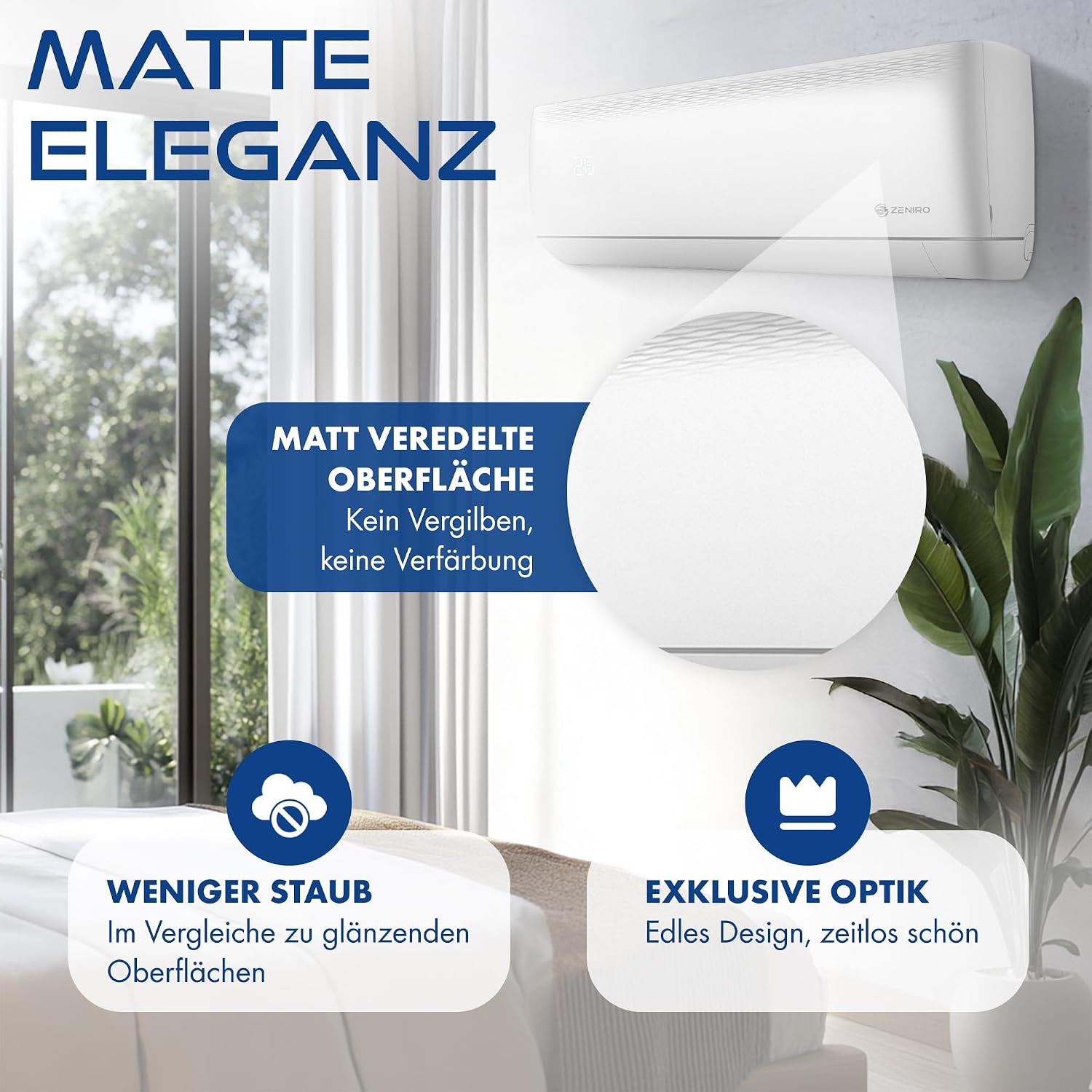 Multi Split Klimaanlage 3 Innengeräte Set (2,6kW + 2 x 3,5kW) Klimagerät Air Conditioner mit Heizfunktion 27000 BTU 7,9kW A++ WiFi/App-Steuerung 4D AirFlow Heizen bis -20°C Vorgefüllt R32