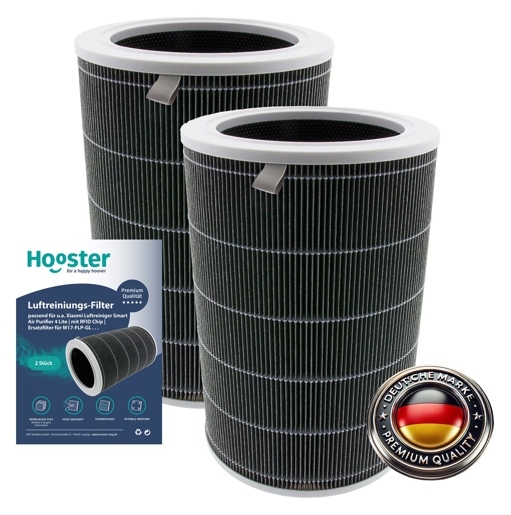 Luftfilter 2er-SET HEPA Filter kompatibel mit Xiaomi Smart Air Purifier 4 Lite