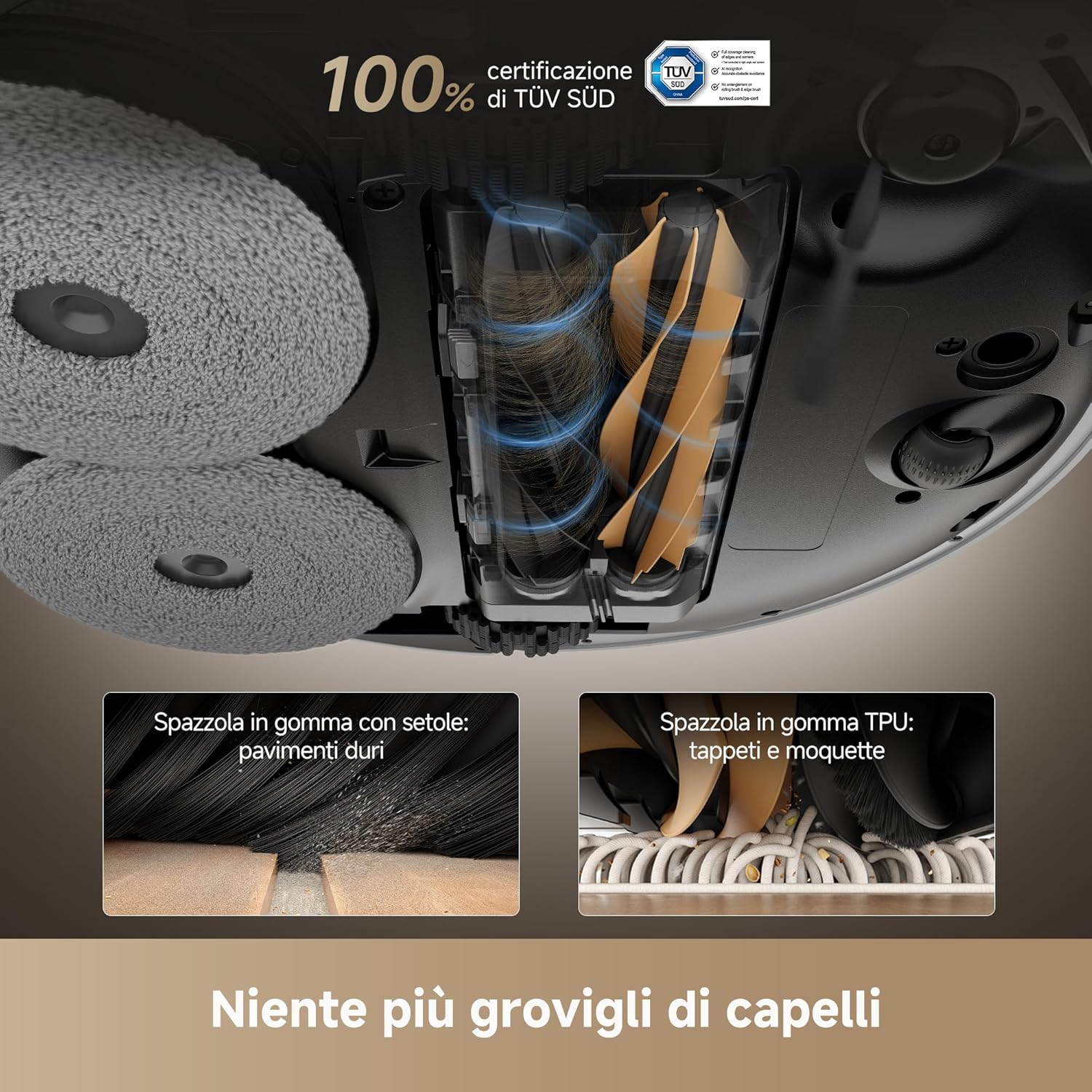 DREAME X50 Ultra Complete Robot Aspirapolvere, Rilevamento Degli Ostacoli con IA e Navigazione a 360°, Superare l'ostacolo di 6CM, Aspirazione Fino a 20000 Pa, Doppia Spazzola Antigroviglio