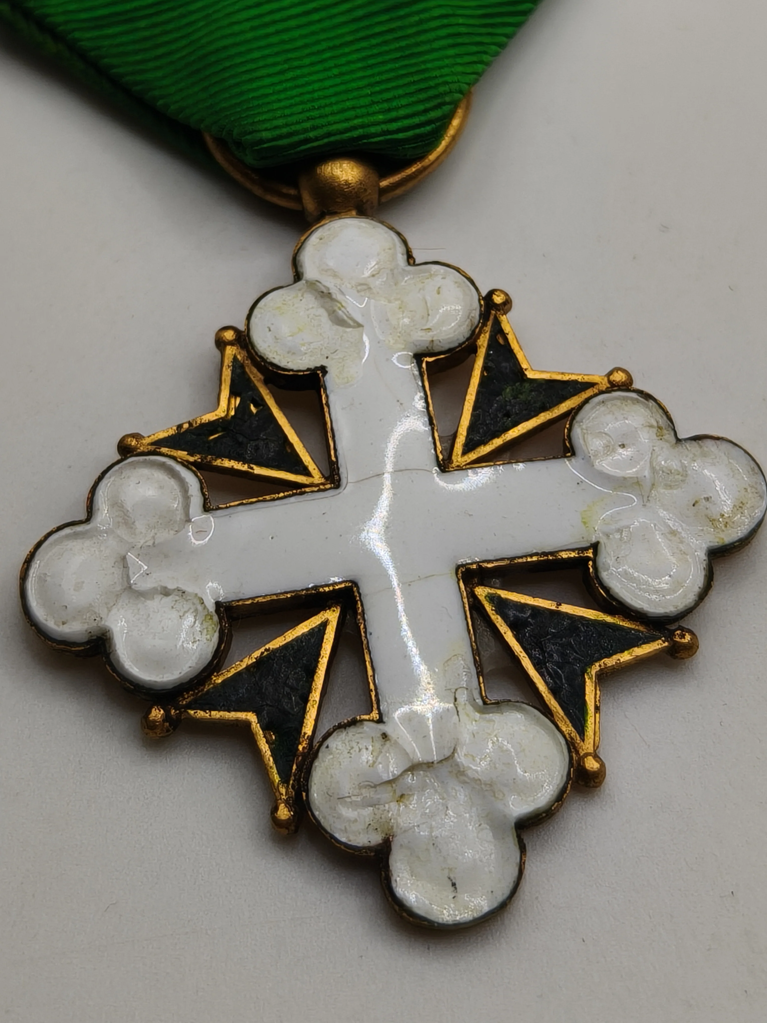 Medalla orden san Mauricio. Modelo unifacial. Italia