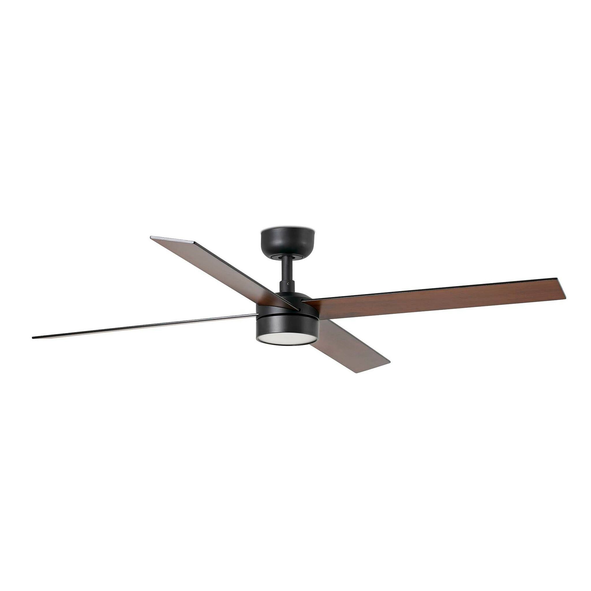 Deckenventilator DC Deckenventilator Rudder L-4 Schwarz mit LED