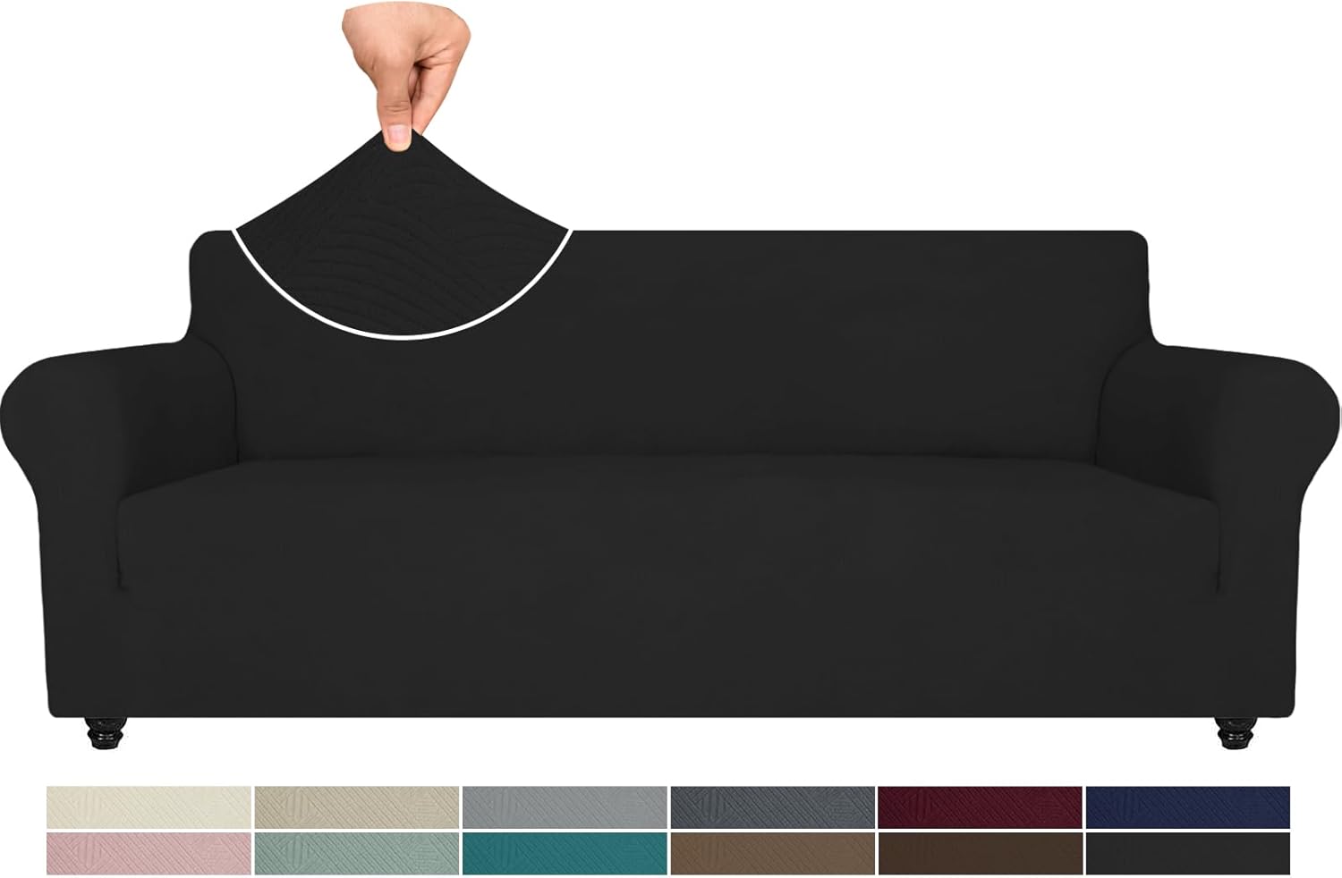 Ystyle Copridivano 3 Posti Con Braccioli, Copri Divano Antigraffio Gatto, Copridivani Elasticizzati, Pesante Inverno Copri Divani, Fodera Divano Antimacchia Lavabile Antiscivolo, Verde Chiaro