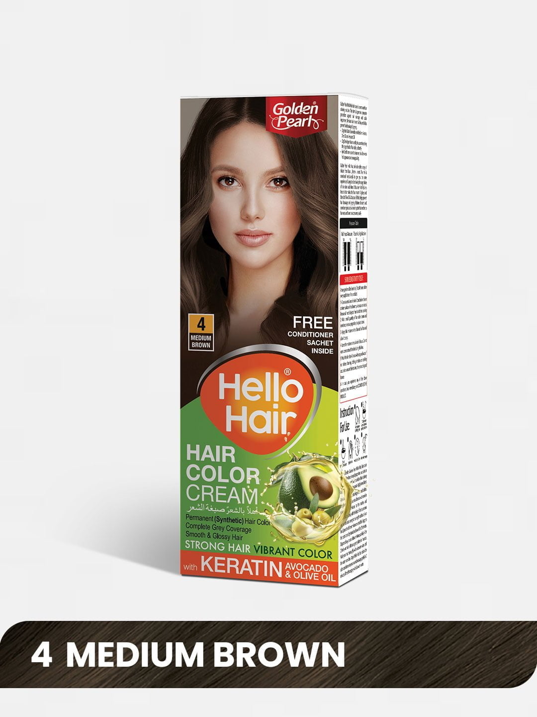 Golden Pearl Hello Hair �?Hair Color Medium Brown 4