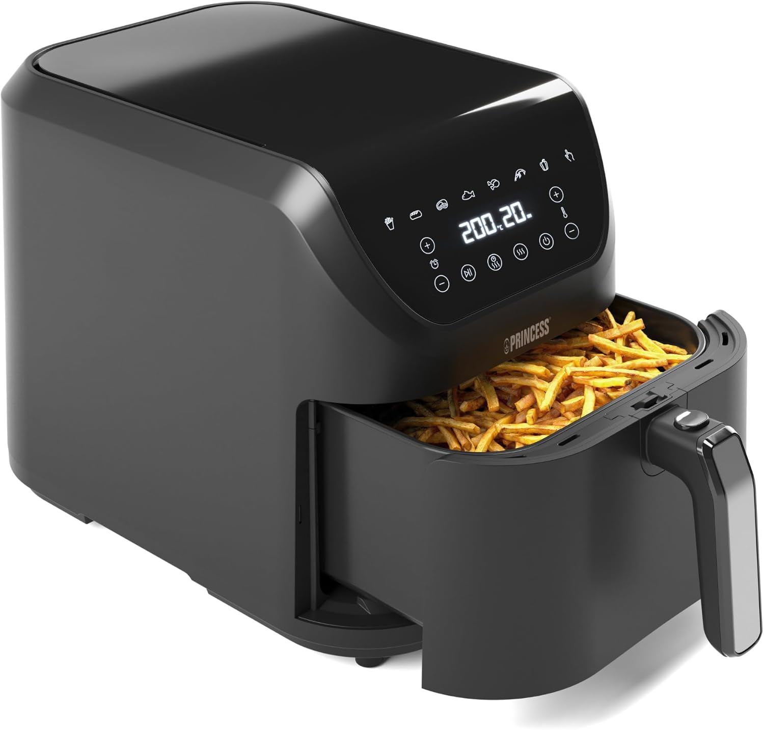 Princess Friggitrice senza olio SlimFry - Design salvaspazio - Senza BPA - 8 L - 8 programmi - Temperatura e timer regolabili - 2 000 W - 182256