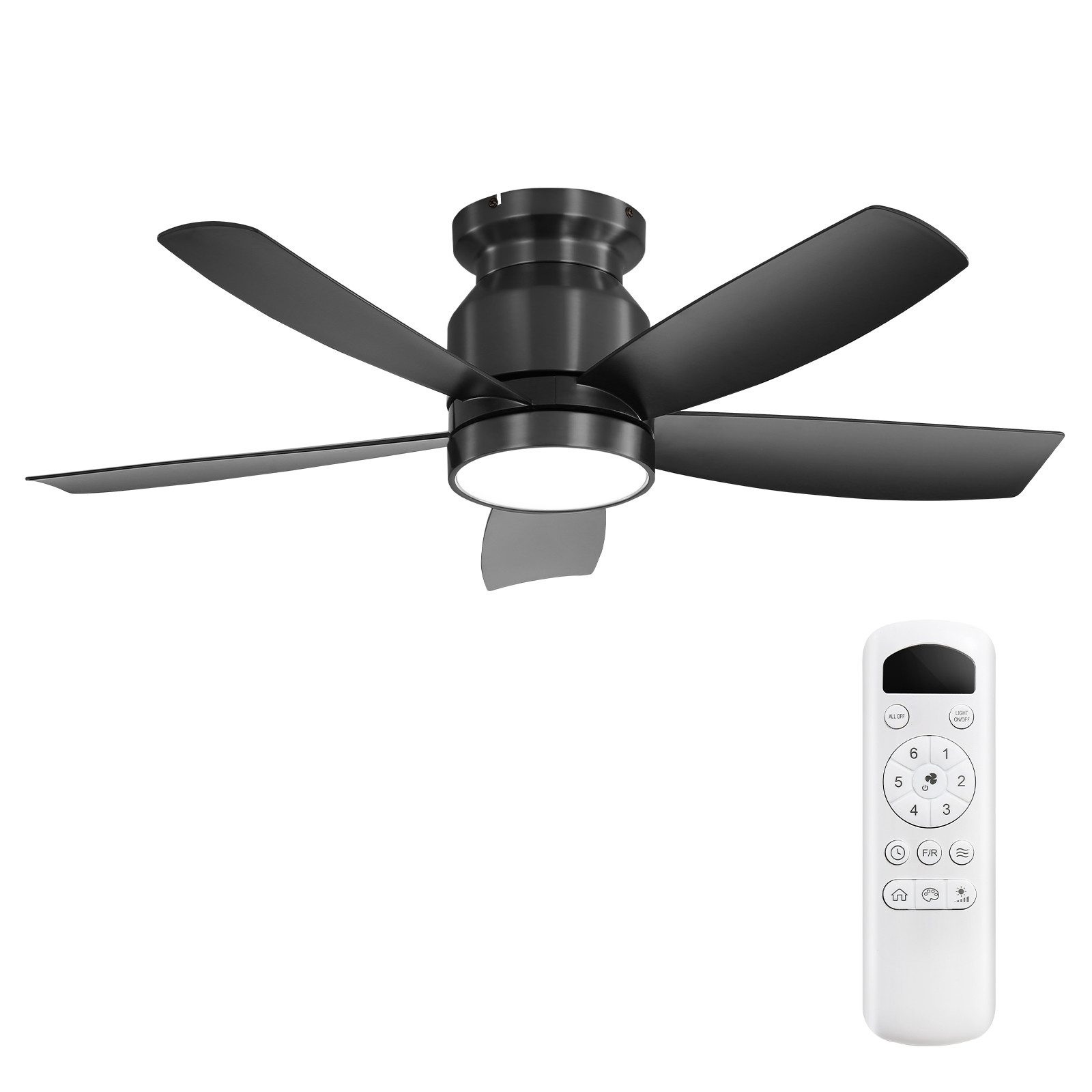 Deckenventilator mit Beleuchtung und Fernbedienung, DC, 106,6 cm, 5 ABS-Flügel