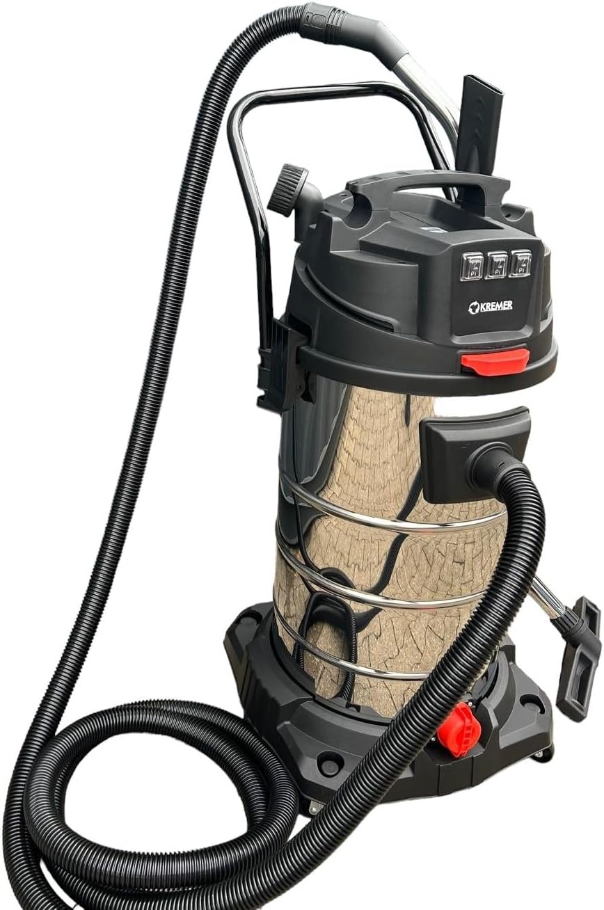 Aspirapolvere Industriale 3000 W Umido Secco 100 Litri in Acciaio Inox | Con 3 Motori di Aspirazione da 1000 Watt | Aspirapolvere Bagnato