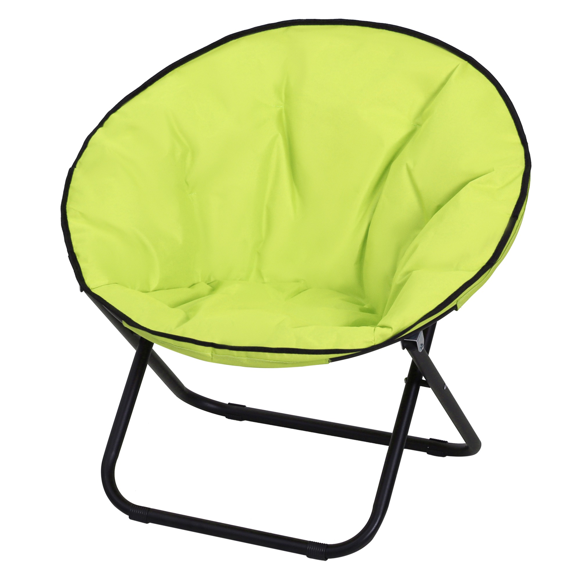 Outsunny Klappstuhl, Klappsessel, Campingstuhl, Gartenstuhl, Polstersessel, faltbar, Metall + Oxfordstoff, 80 x 80 x 75 cm, Gelb