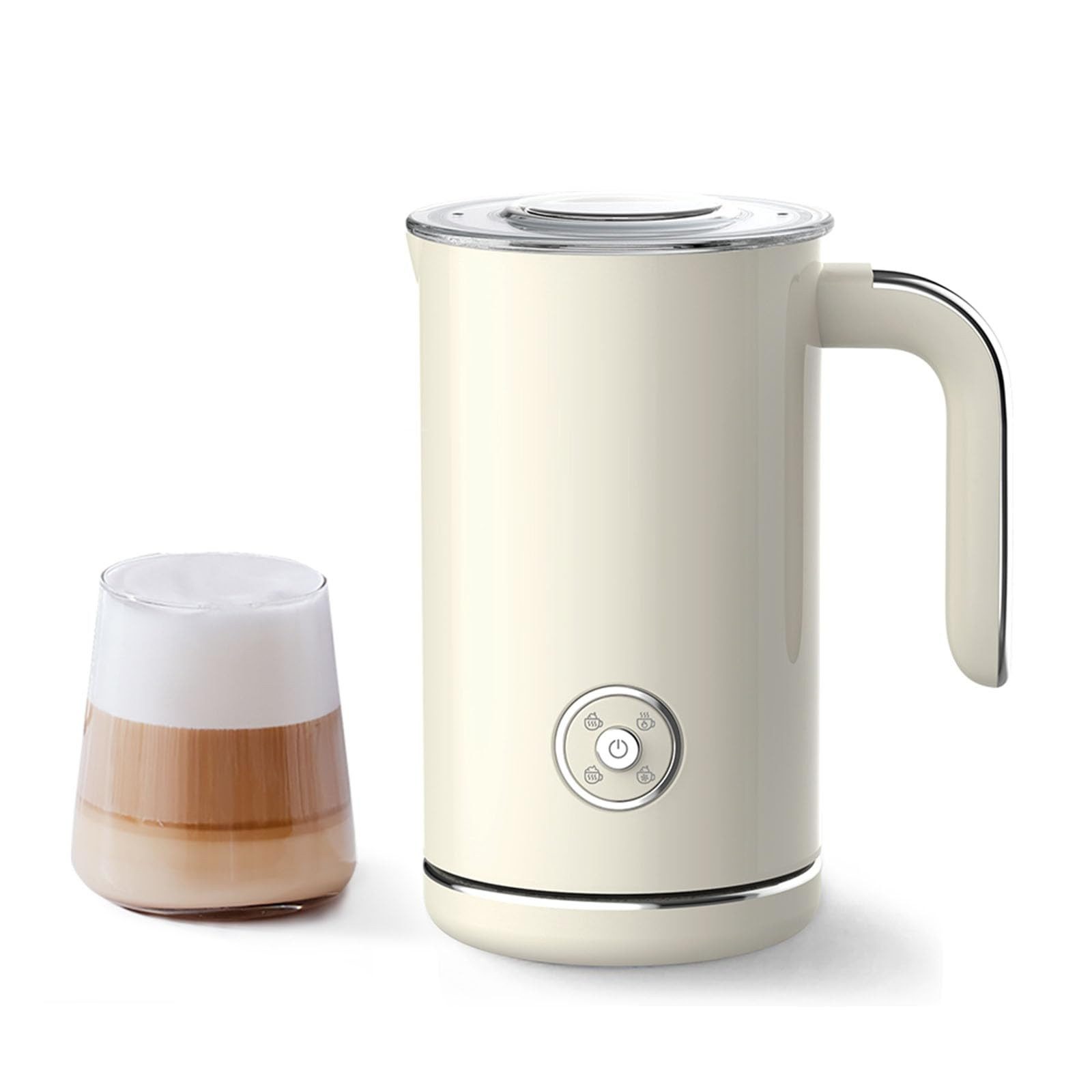 Milchaufschäumer Elektrischer Milchaufschäumer 4-in-1, 500W, Edelstahl, 240ml Erhitzer