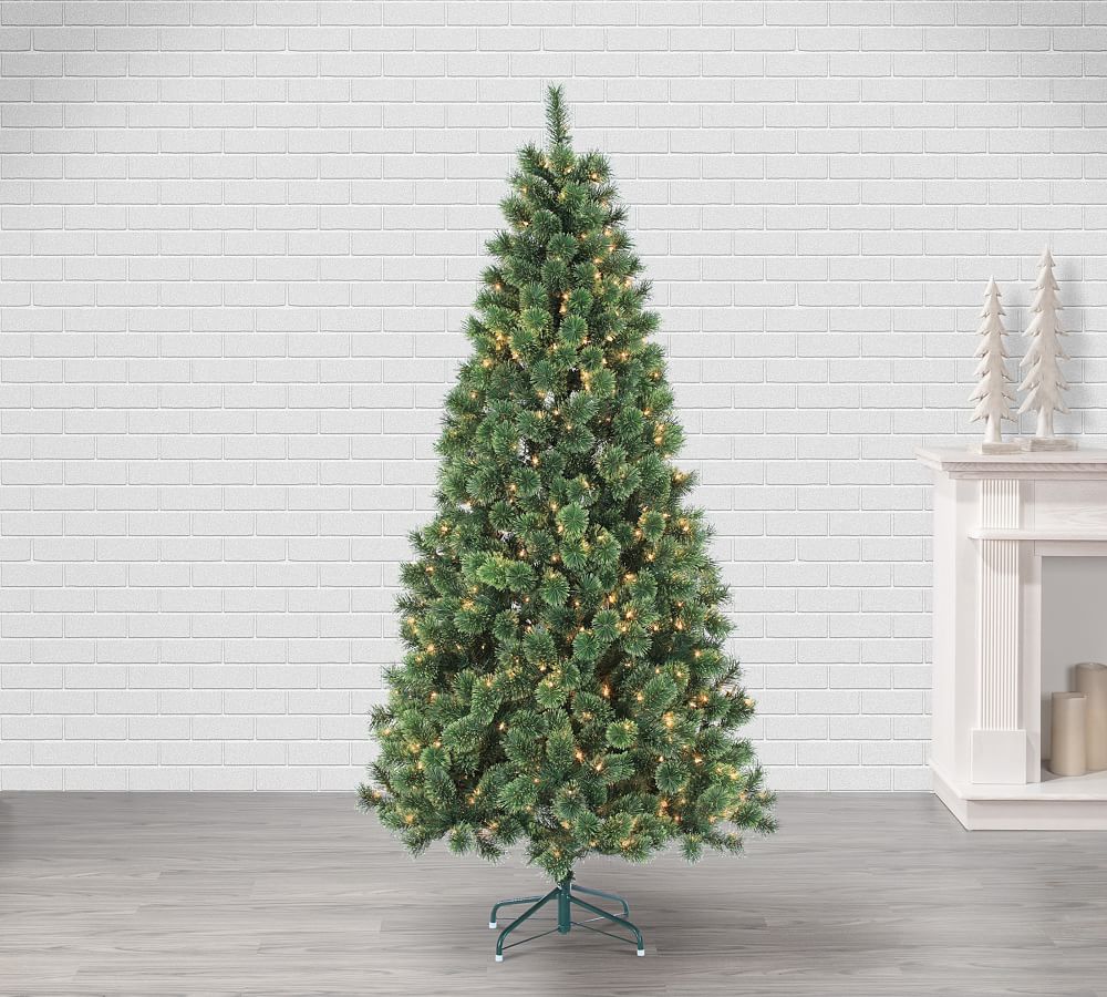 Lit Deluxe Cashmere Pine Faux Christmas Tree   tiaotiao