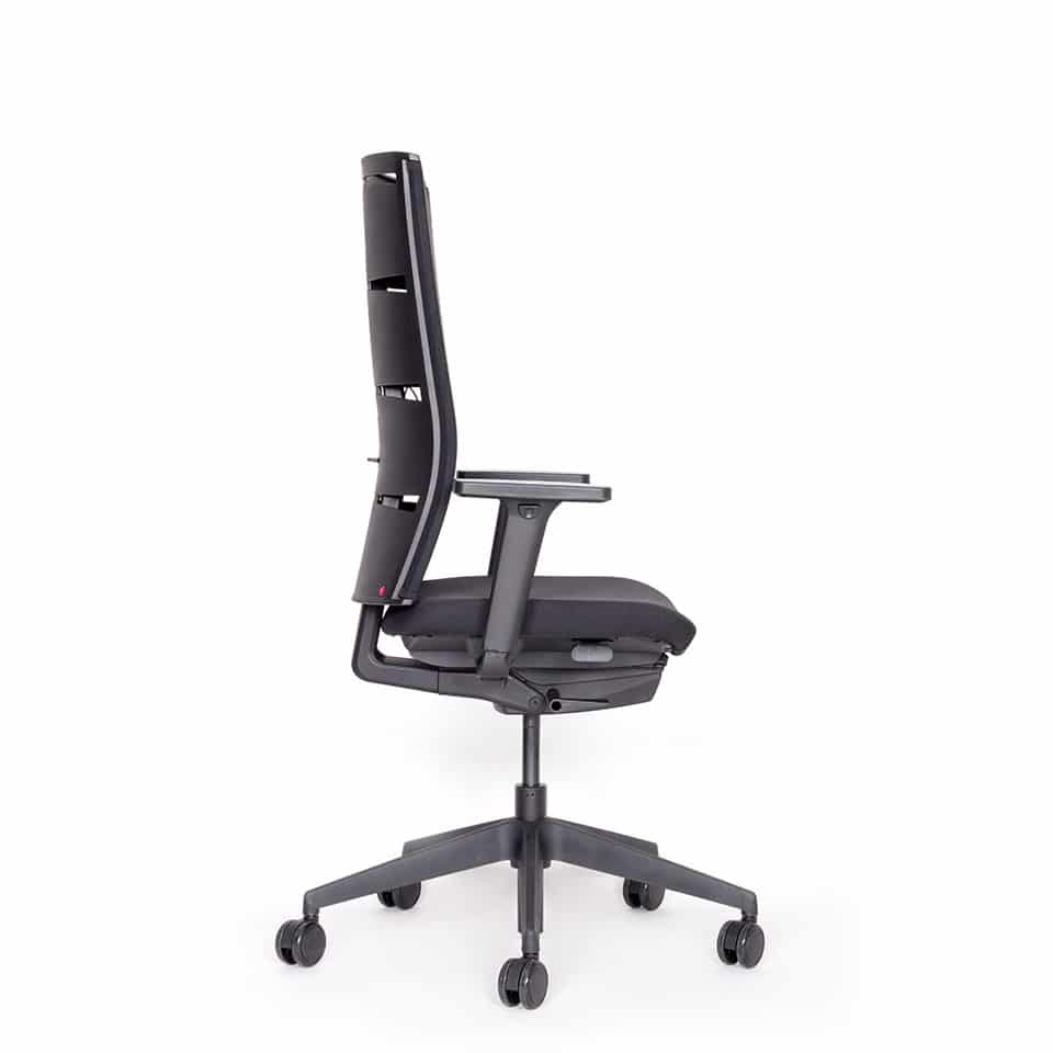 Sedia da ufficio ergonomica lento Agilis MT12 con base nera - Garanzia 30 anni - Made in Germany