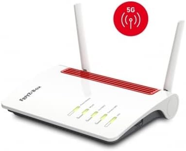 AVM FRITZ!Box 6850 5G Edition International, Modem Router 5G con Wi-Fi Dual Band fino a 1.266 Mbit/s, Mesh, 4x Gigabit Lan, 1x USB 3.0, VoIP, Base Dect, SIM Slot, Interfaccia in Italiano