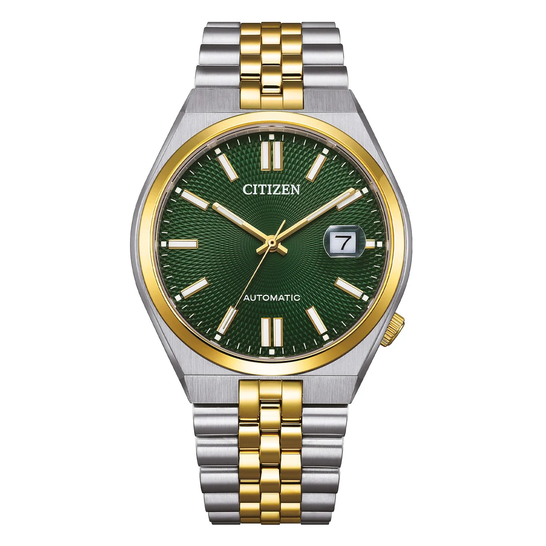 Citizen NK0024-54X Tsuyosa verde bracciale jubilee acciaio oro