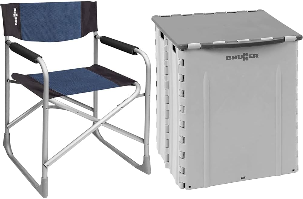 BRUNNER 0404184N.C20 Sedia Regista Captain, Grigio/Nero