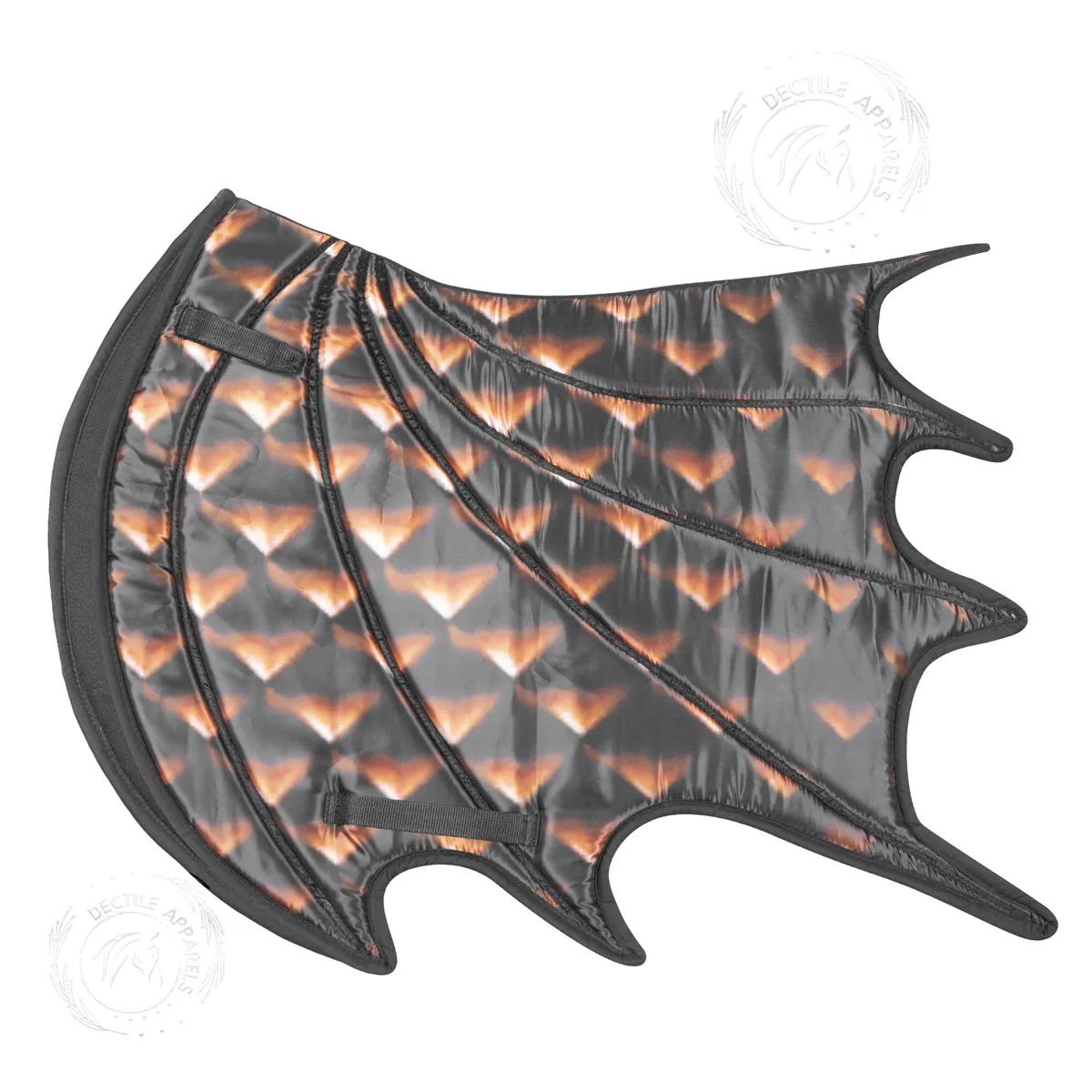 Black & Orange Dragon Saddle Pad With Premium Style