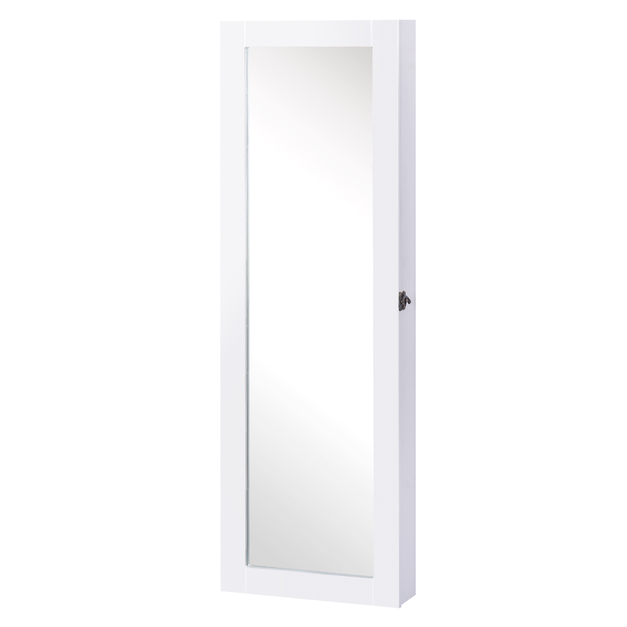 HOMCOM Schmuckschrank, Spiegelschrank, Schmuckkommode, Weiß
