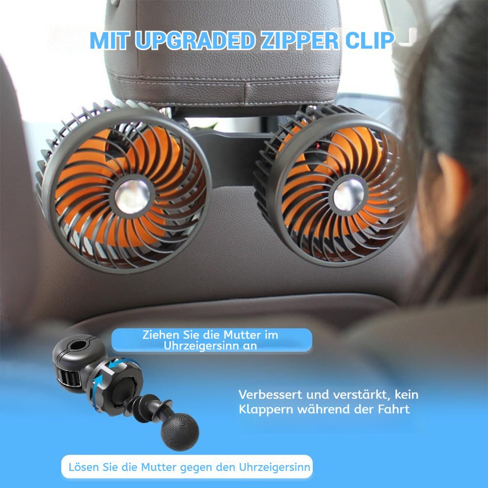 Mini USB-Ventilator Auto Ventilator Rücksitz 12V24V Auto Kfz Lüfter mit Zigarettenanzünder