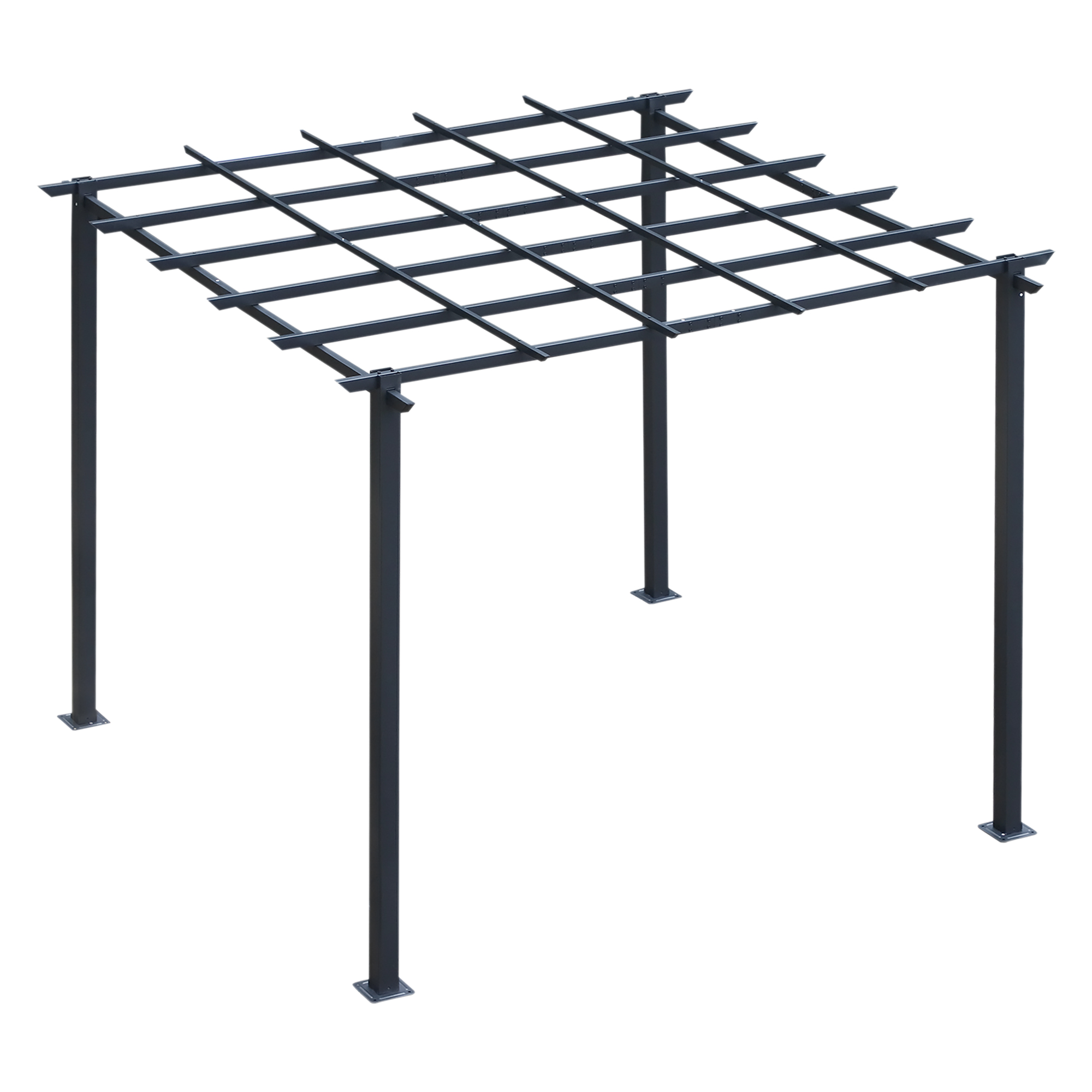 Outsunny Tuinpaviljoen 3x3, Rozenpaviljoen Buiten, weerbestendig