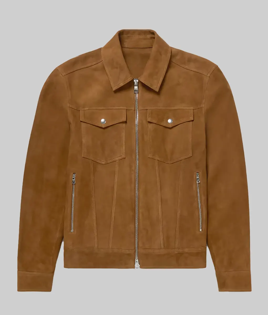 Raymond Brown Suede Trucker Jacket