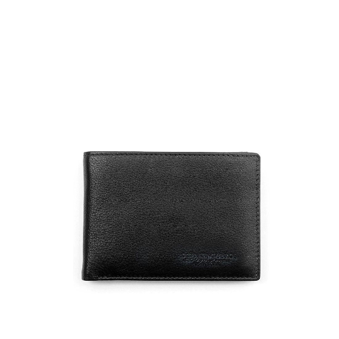 Portafoglio Spalding & Bros Washington 16c in pelle nera 175131U900