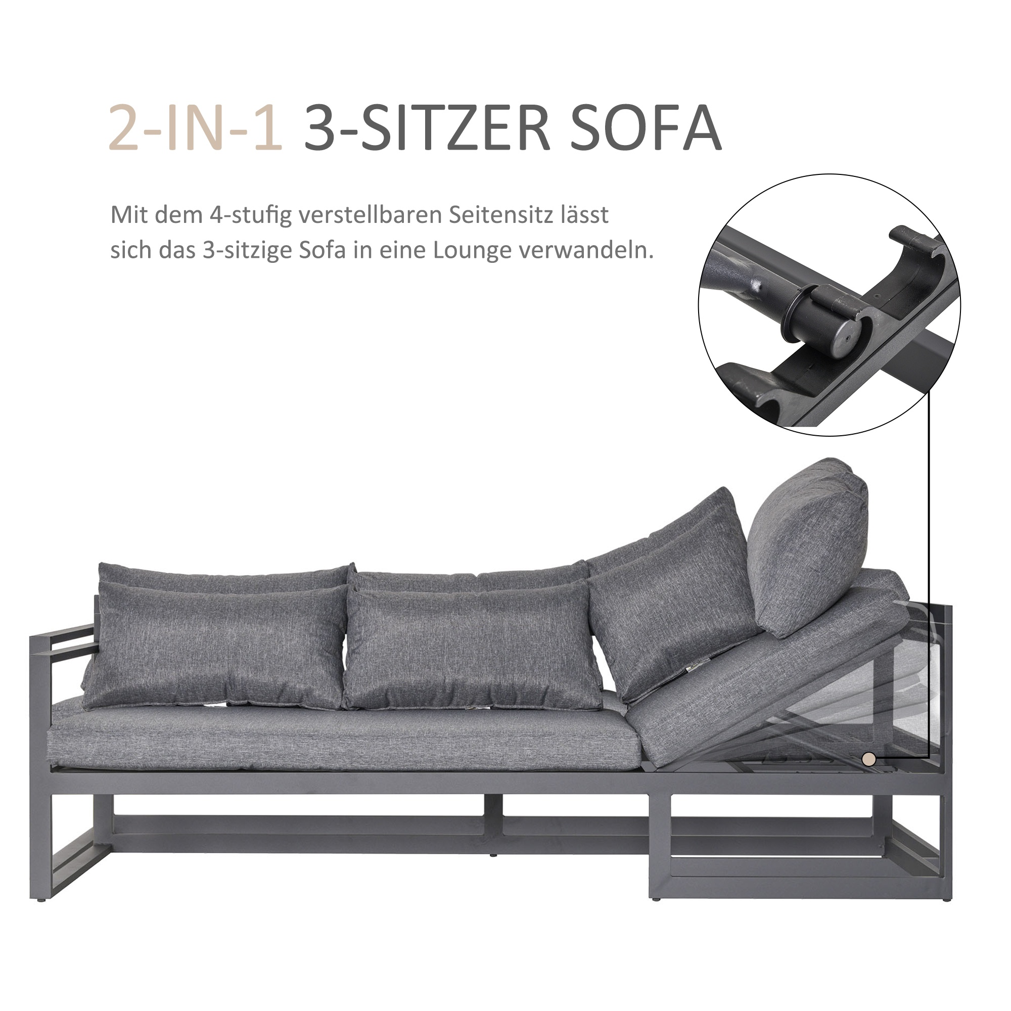 Outsunny 3-delig Tuinset