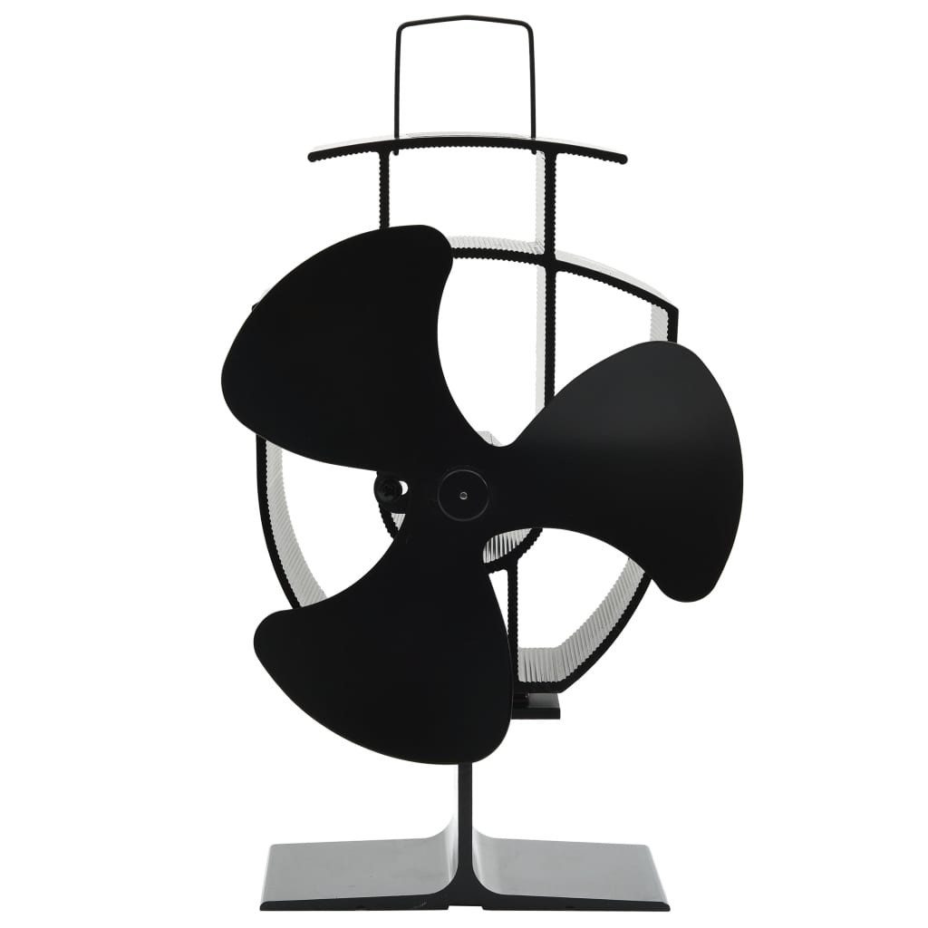 Kaminventilator 135 x 85 x 225 cm 3 Flgel Kaminofen Ventilator Wärmebetriebener Kaminv