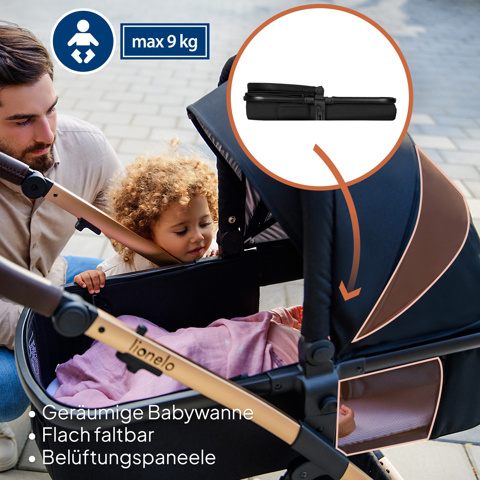Kombi-Kinderwagen Amber 2in1