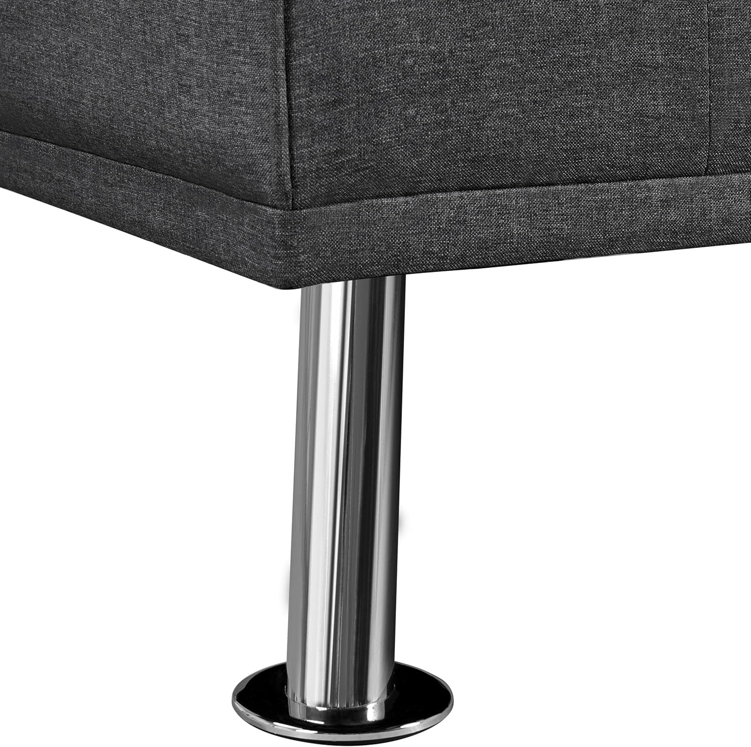 Yaheetech Divano Convertibile in Letto con 2 Cuscini Divano Letto Pieghevole 3 in 1 Mobile Arredamento con Piccolo Tavolino 167 × 81,5 × 75 cm da Soggiorno in Tessuto Grigio Scuro