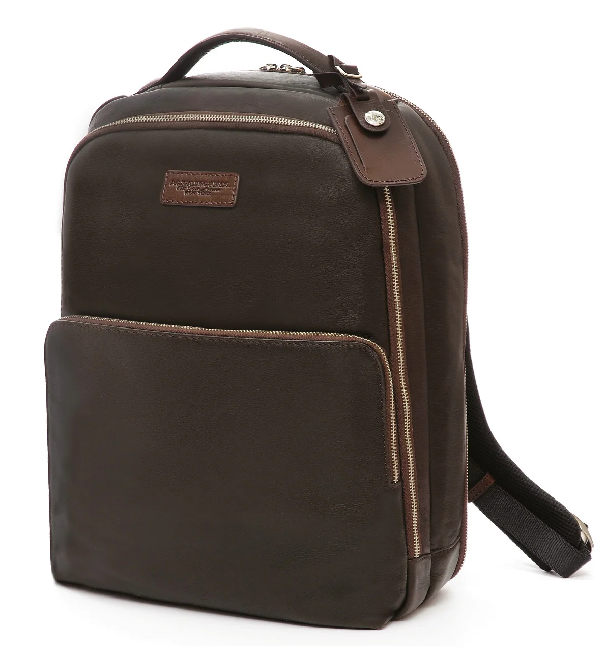 Zaino Spalding & Bros Tech-Leather pelle marrone 309180U254