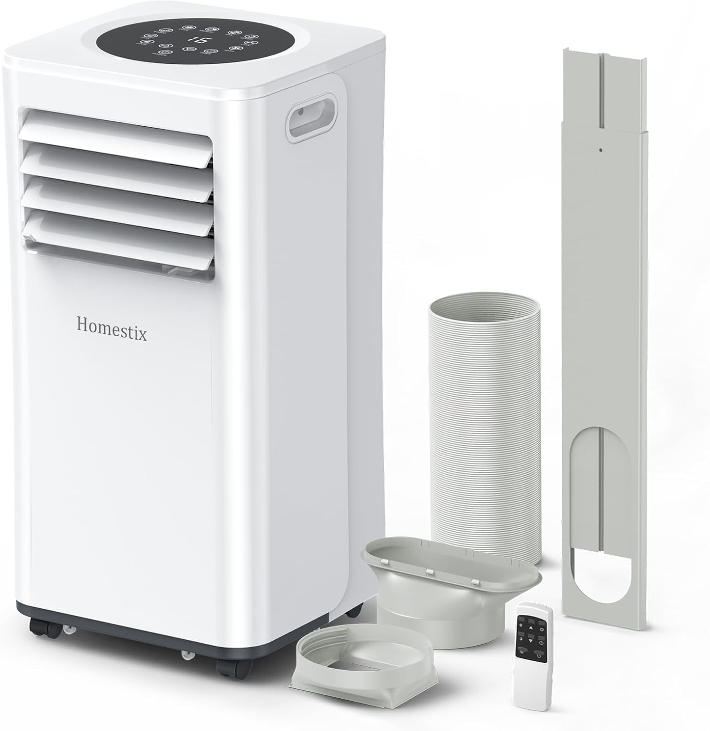 Condizionatore Portatile 9000 BTU/H, 4-in-1 Climatizzatore Portatile, Ventilatore, Deumidificazione, ventilazione mit Doppio Display Digitale, 24H Timer, Modalità Sleep, Applicabile a 88m3(33㎡)
