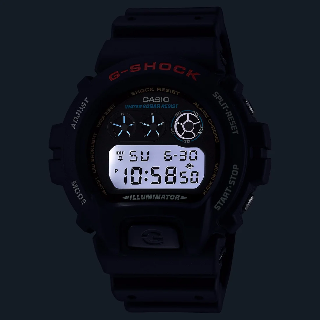 Orologio Casio G-Shock DW-6900U-1ER nero display positivo