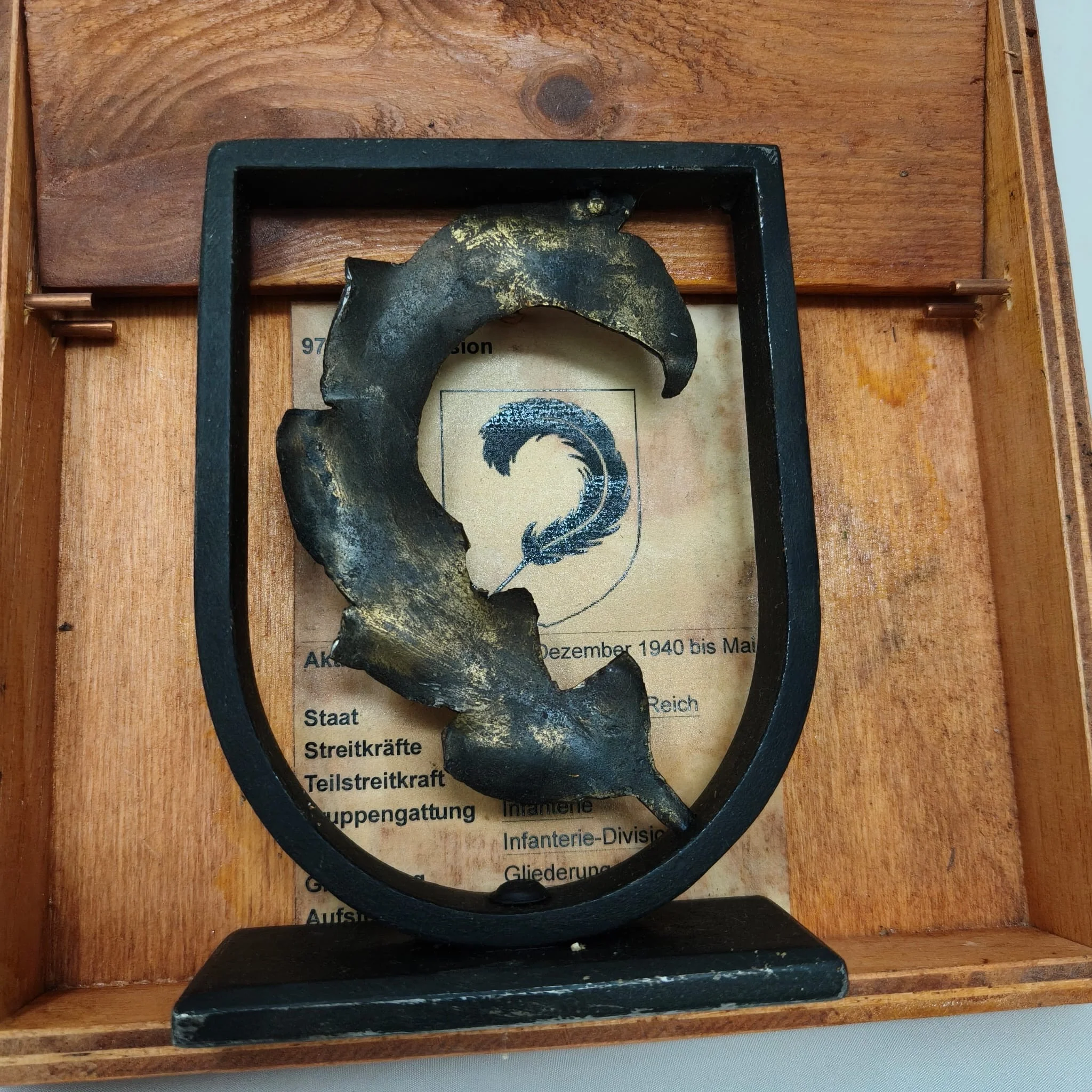 Placa regimental. 91 divisi��n j?ger de la wehrmacht