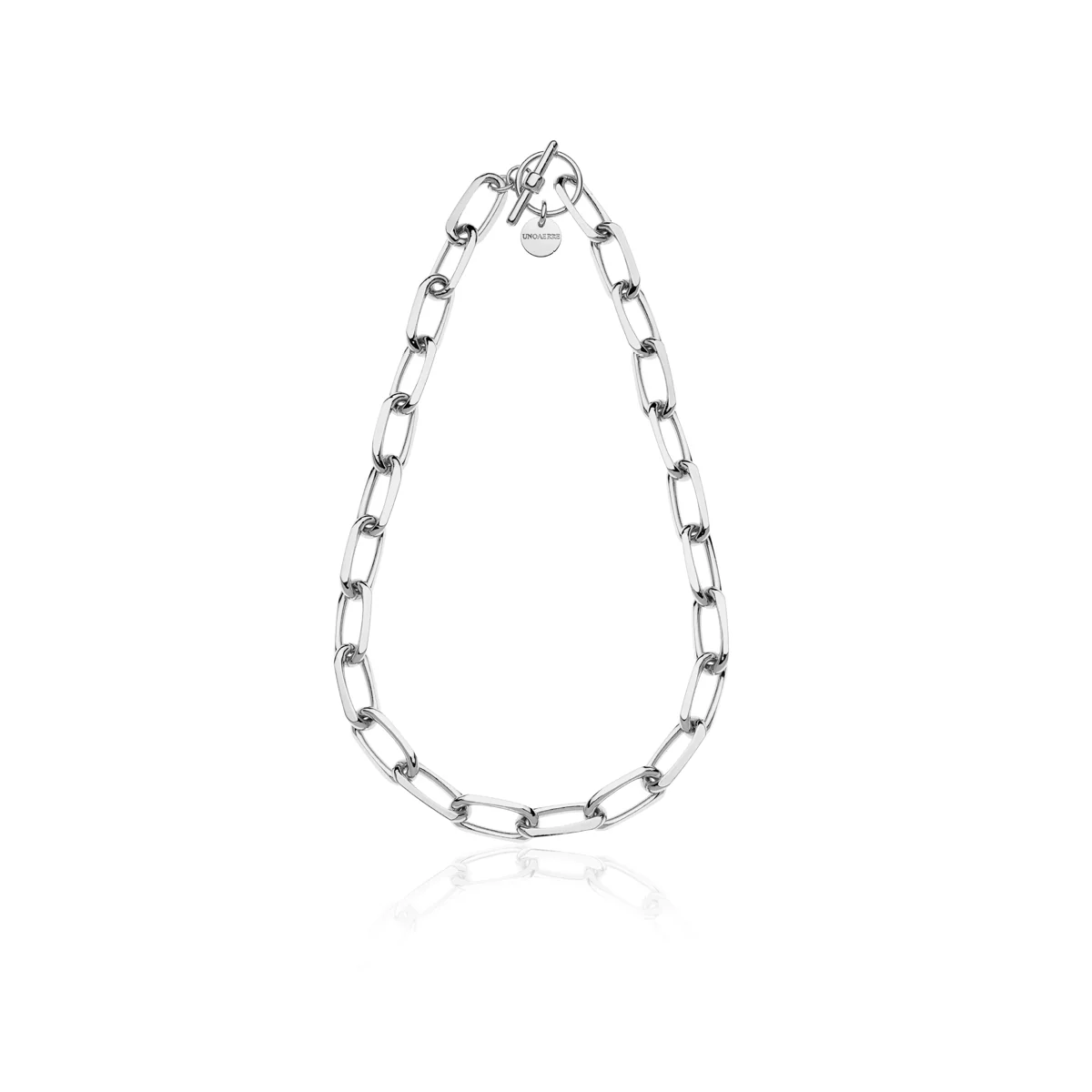 Collana Unoaerre 2029 girocollo in bronzo argentato bianco