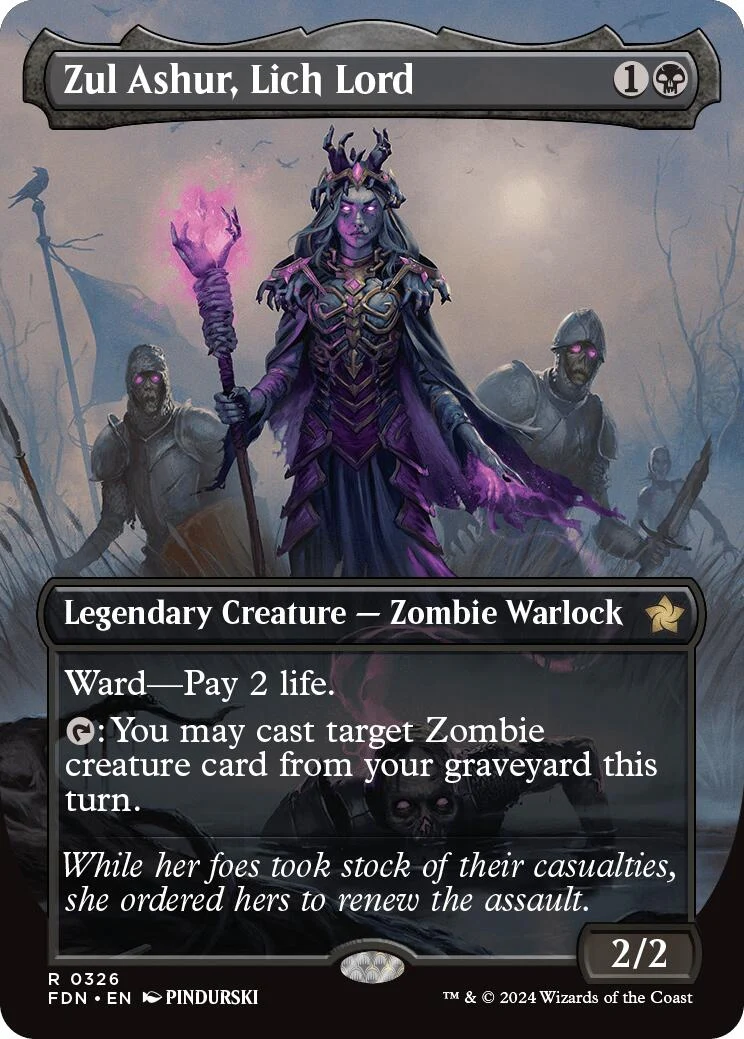 Zul Ashur, Lich Lord (Borderless) (326) (Foundations)