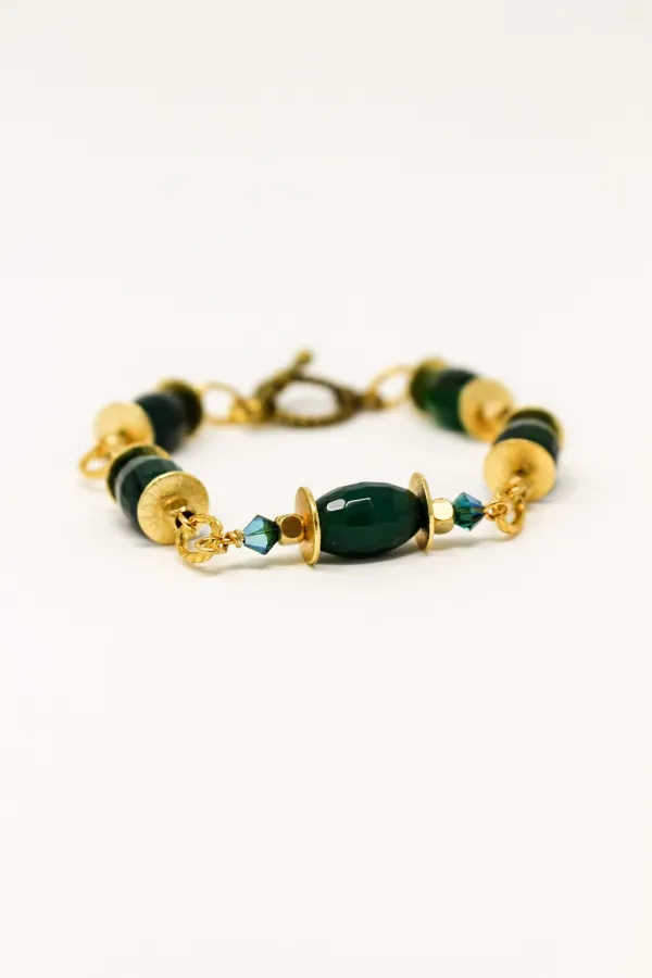 K Kajoux Emeralde Link Bracelet