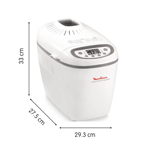 Moulinex OW6101 Home Bread Baguette Macchina del Pane, 1650 W, 1.5 kg, 16 Programmi Automatici, 3 Velocità, Schermo LCD, Macchina per Pane, Pizza, Pasta, Dolci, Marmellate, Ricettario Incluso : Amazon.it: Casa e cucina