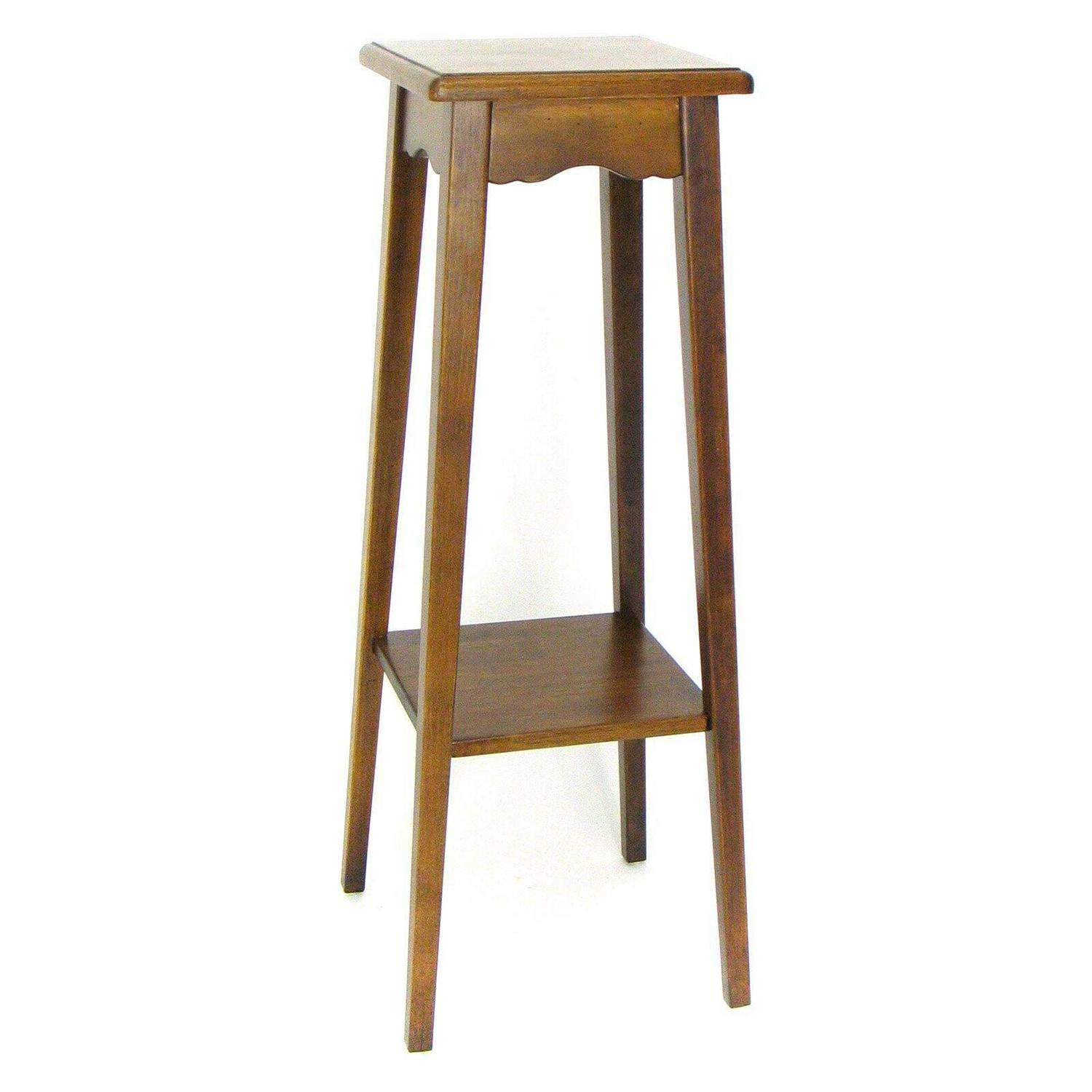 Wayborn Home Furnishing Wood Plant Stand with Bottom Shelf, 39 Inch, Indoor Use