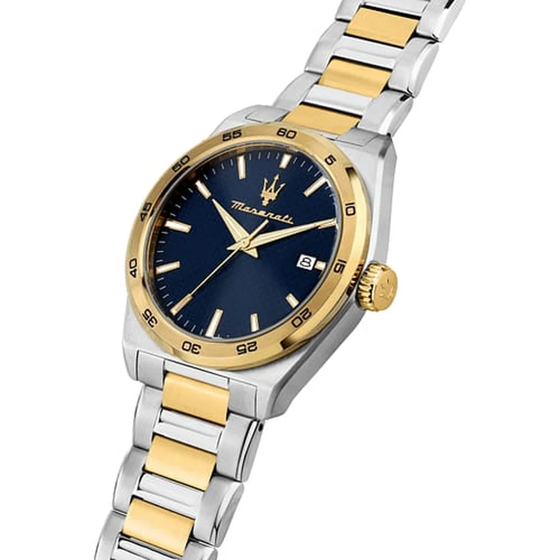 Orologio Maserati Velocit�� in acciaio bicolore con quadrante blu dettagli oro R8853152001