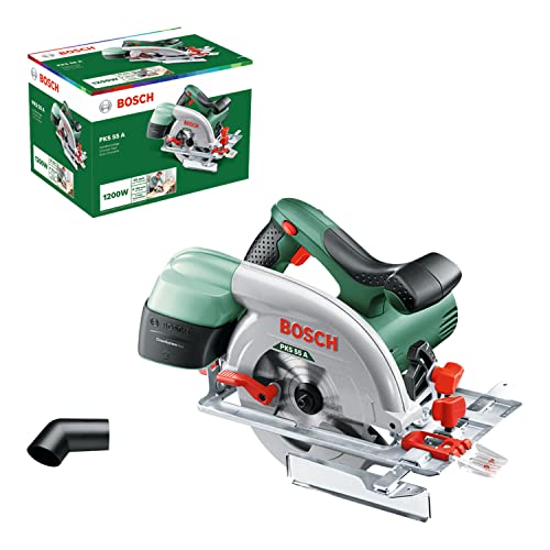 Bosch Home and Garden Sega circolare Pks 55A, 1200 watt, verde, 160 mm, 3,9 kg : Amazon.it: Fai da te