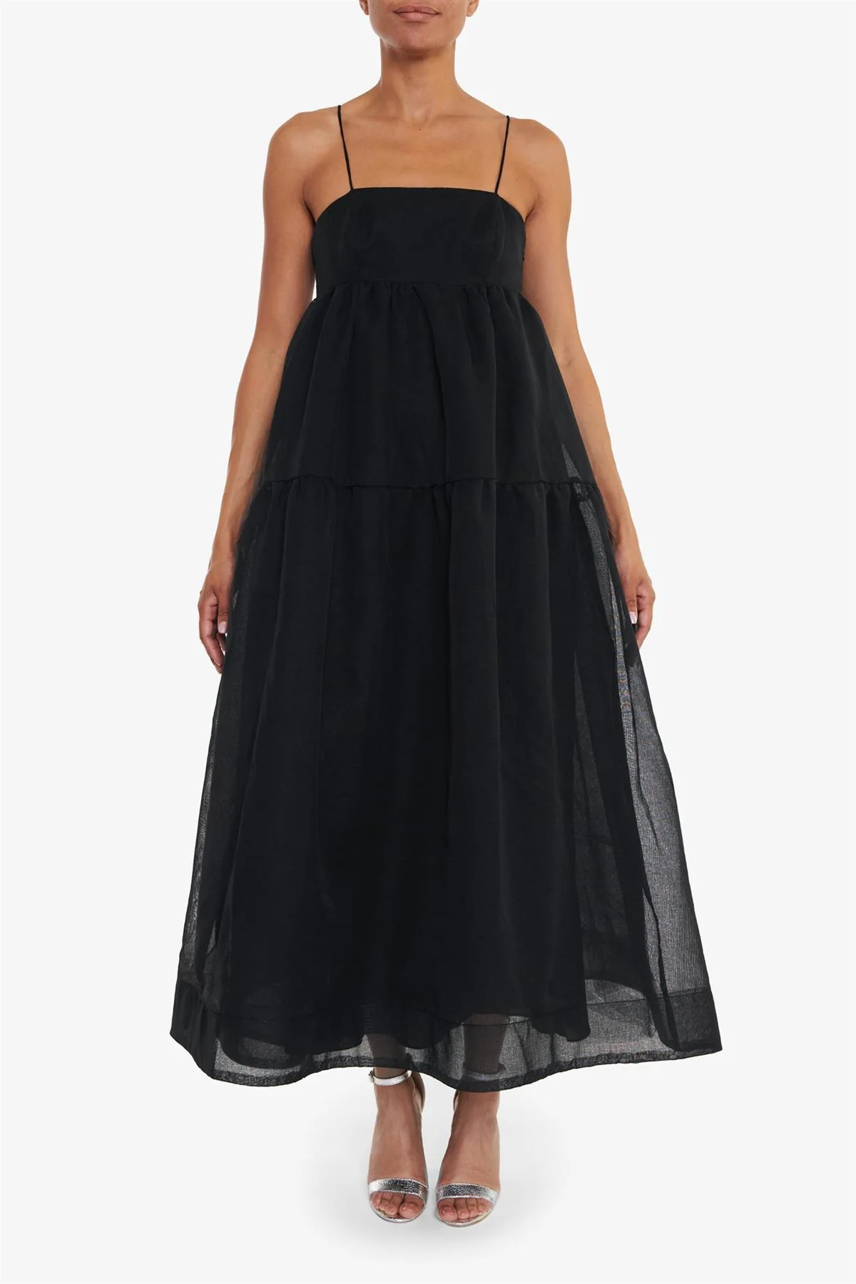 Tiffany Black Empire Line Midaxi Cami Dress