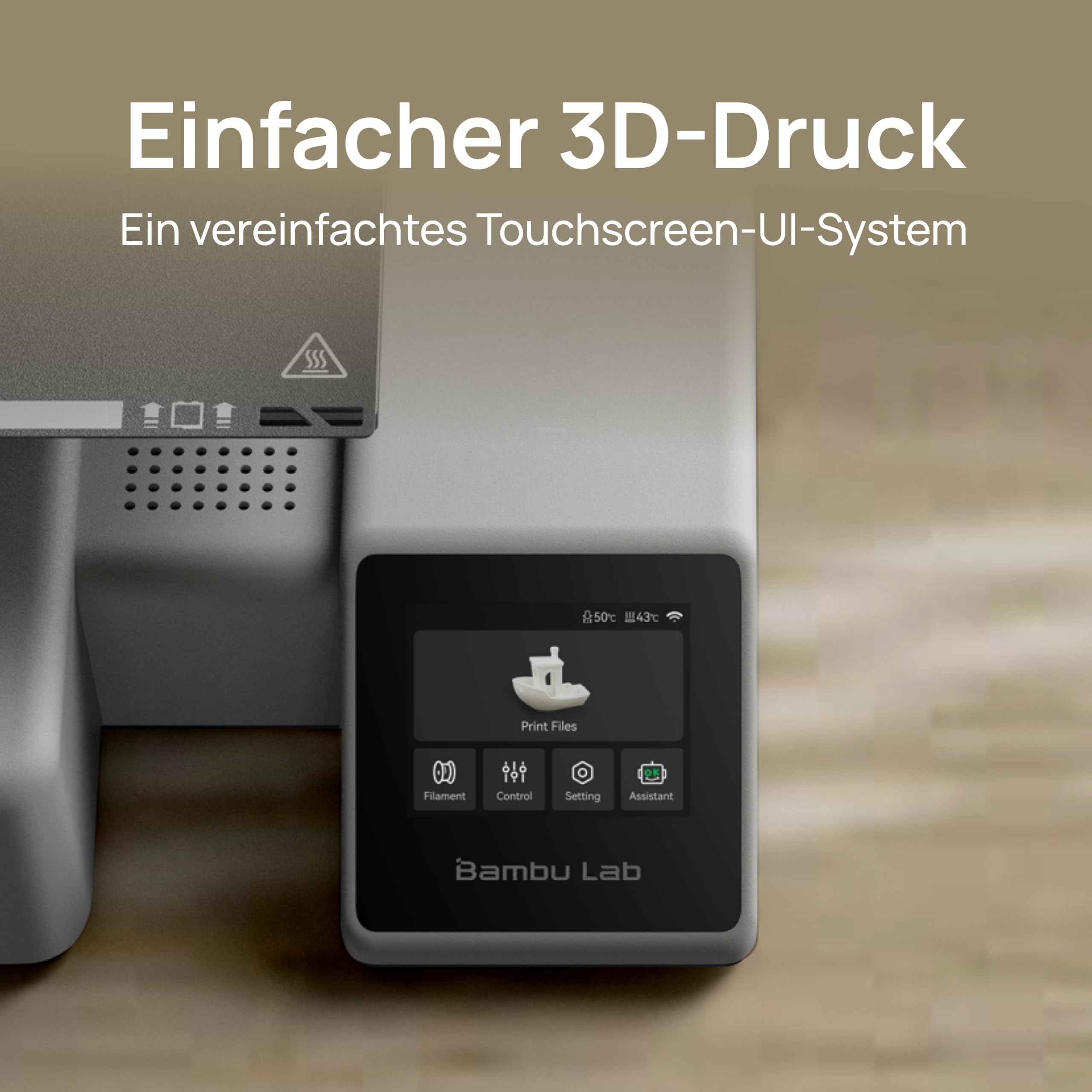 3D-Drucker A1 Mini mit LED-Lampen-Set kompakte Bauweise automatische Kalibrierung Hochfrequenz-Flusskontrolle
