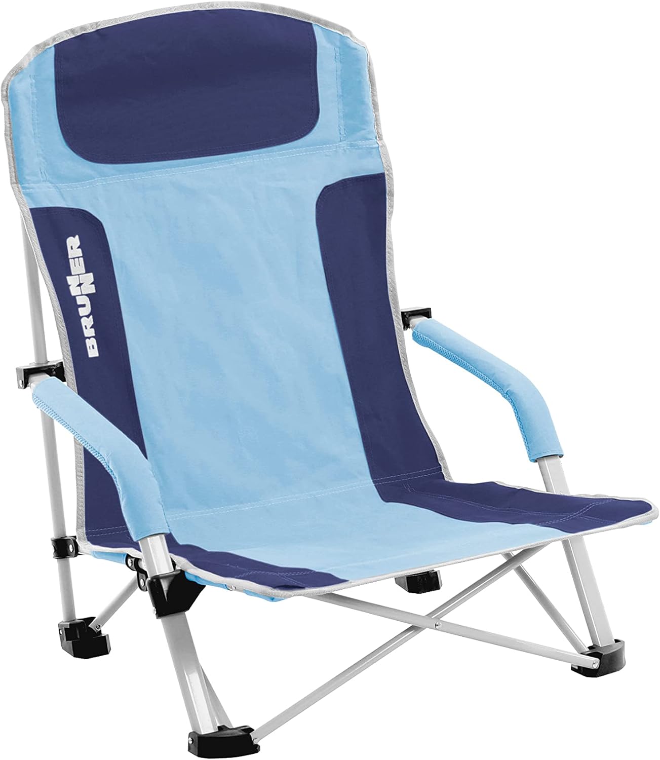 BRUNNER 0404148N.C57 Spiaggina Bula, da Campeggio, con Braccioli, in Poliestere, Blu/Azzurro, 57 x 50 x 73,5 cm