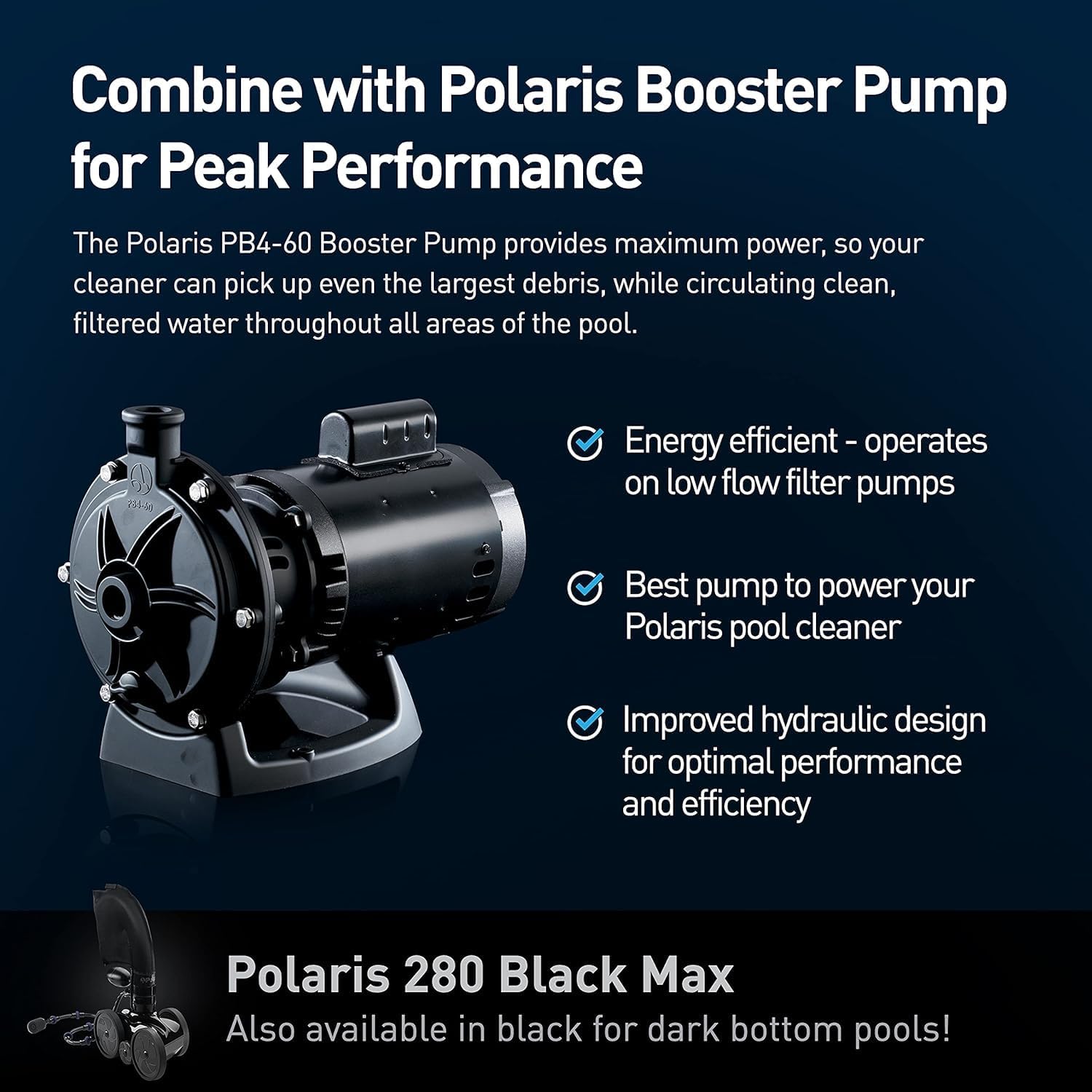 Polaris Vac-Sweep 280 Pressure-Side In-ground Pool Cleaner  Double Venturi Jet Powered  31ft of Hose with an All Purpose Debris Bag