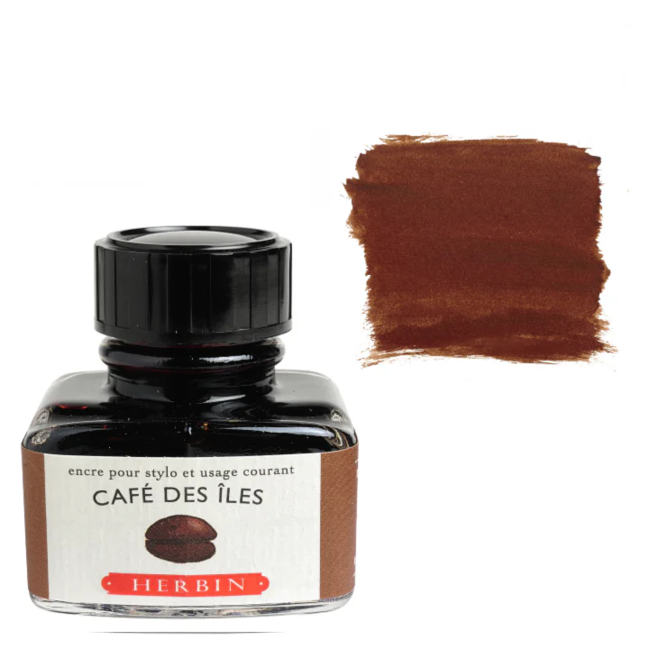 J. Herbin Fountain Pen Ink - Cafe des Iles (Island Coffee)