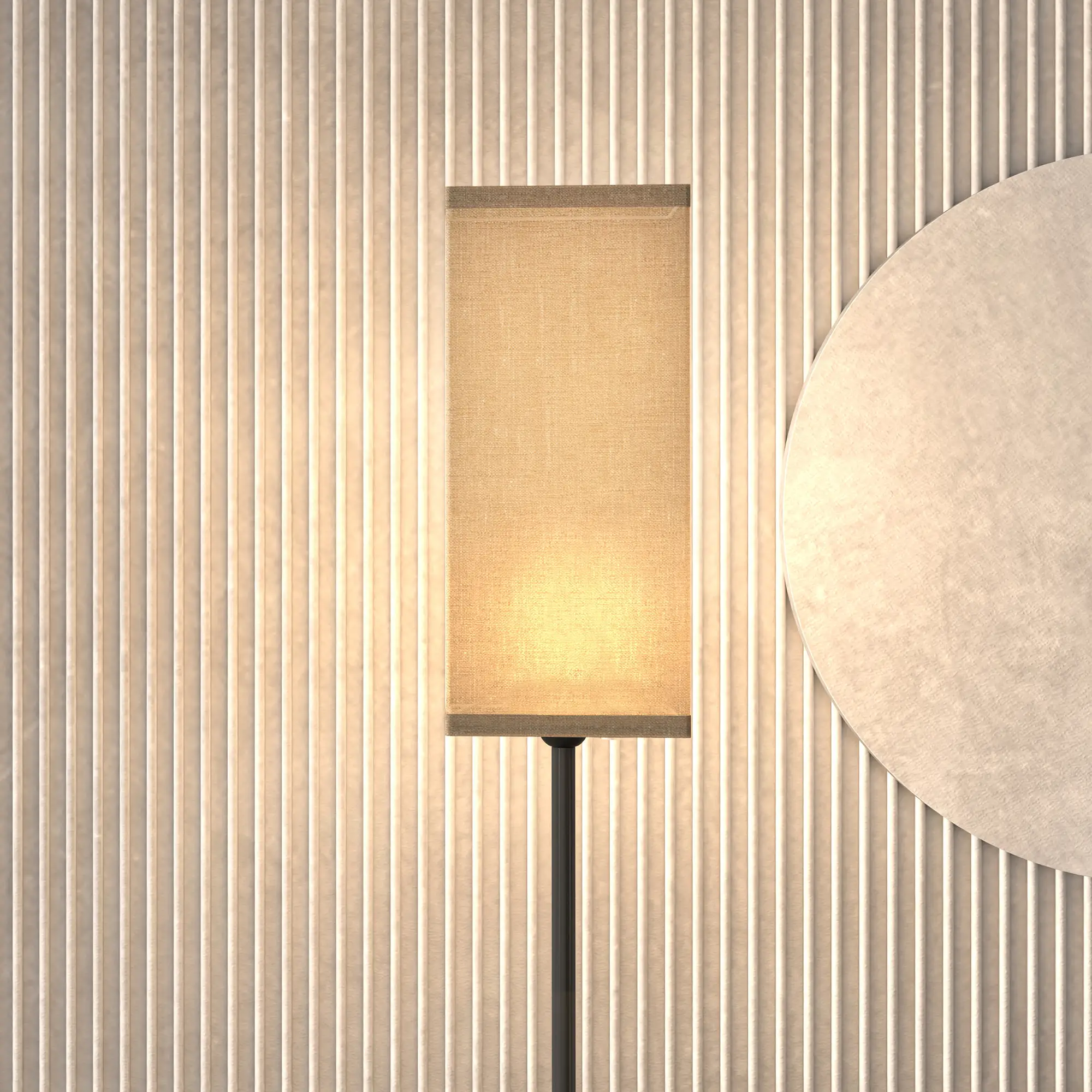HOMCOM Stehlampe mit Fußschalter und Leinenoptik-Schirm