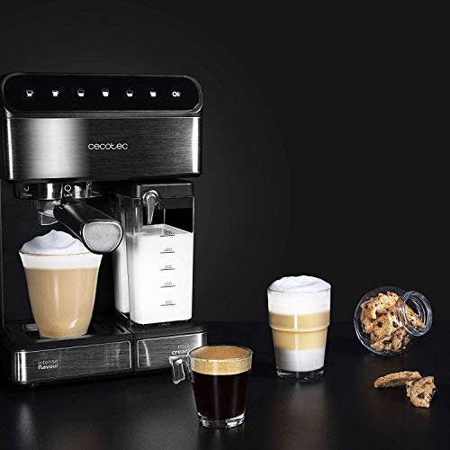 Cecotec Caffettiera Semiautomática Power Instant ccino Touch Serie Nera, Serbatoio di Latte, Controllo Tattile, 20 Bares, Thermoblock, 1350 W, 1.4 L, Acciaio Inossidabile : Amazon.it: Casa e cucina