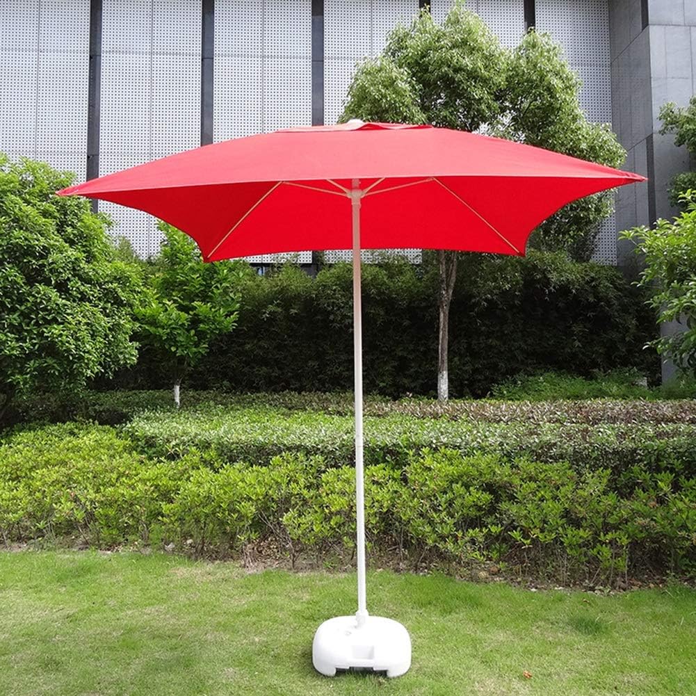 Quadratischer Terrassen-Gartentischschirm, perfekt für den Garten im Freien, den Markt für kommerzielle Veranstaltungen am Strand, am Pool, 6,6 Fuß / 200 cm