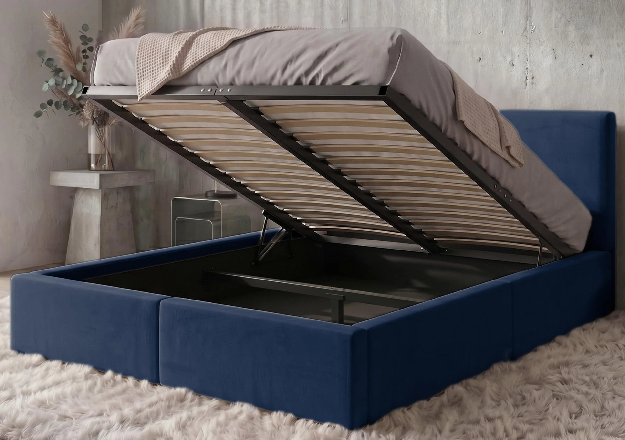 Interbeds Polsterbett mit Bettkasten und Lattenrost