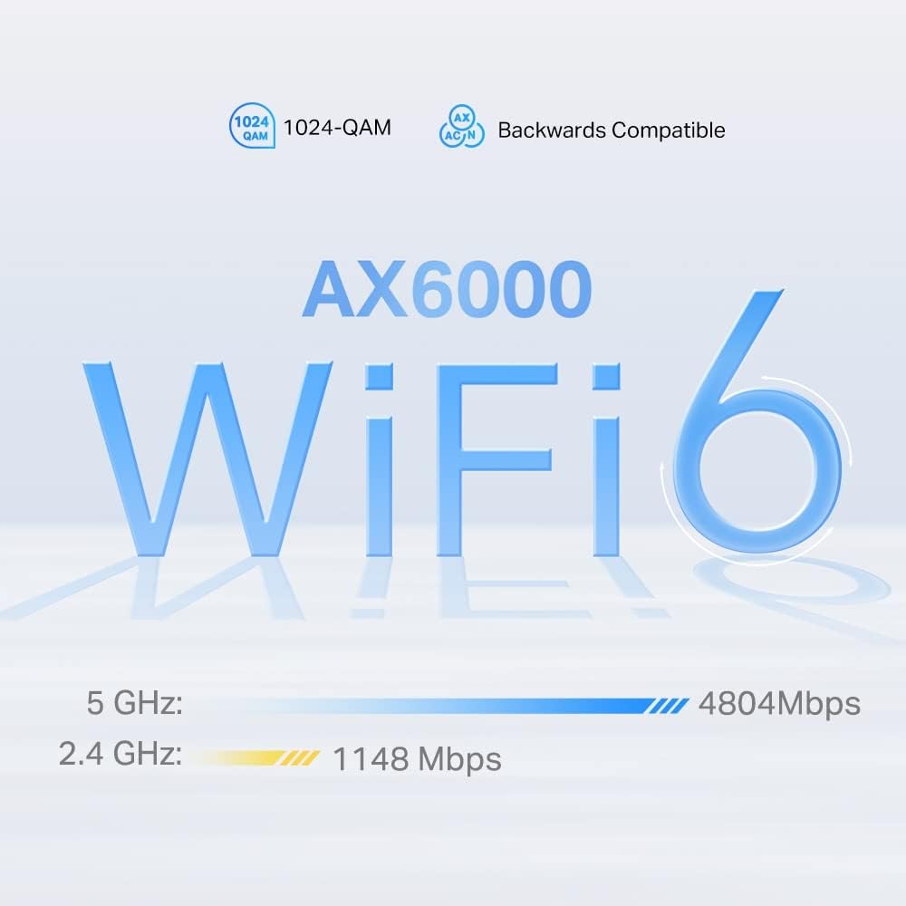 TP-Link [Nuovo] Deco X80-5G(1-Pack) Router 5G Mesh Wi-Fi 6, Dual Band AX6000Mbps, 5G Ultraveloce con velocità Fino a 5,0 Gbps, Porta WAN/LAN da 2,5 Gbps, Porta del Telefono, Volte, Alexa