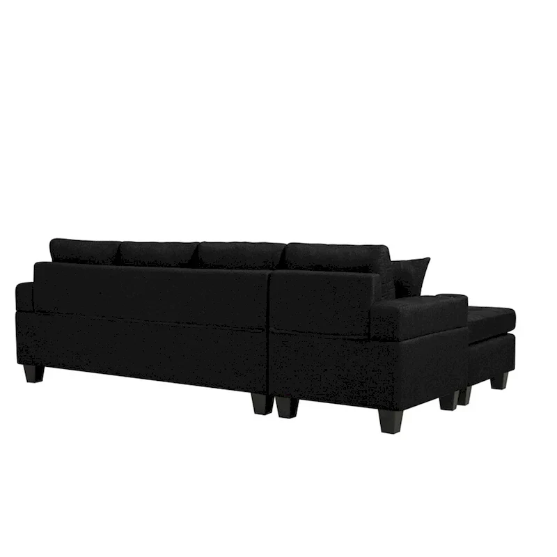 Sectional Sofa Living Room with L Shape Chaise Lounge and cup holder